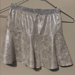 Shimmering Silver Kids Skirt